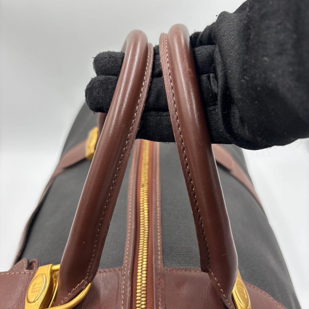 dunhill ダンヒル PVC×レザー ボストンバッグ トラベルバッグ 大容量