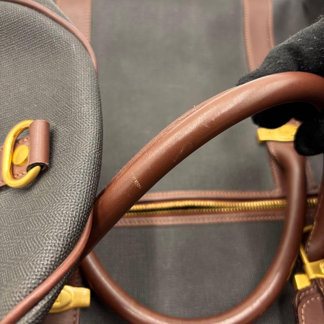 dunhill ダンヒル PVC×レザー ボストンバッグ トラベルバッグ 大容量