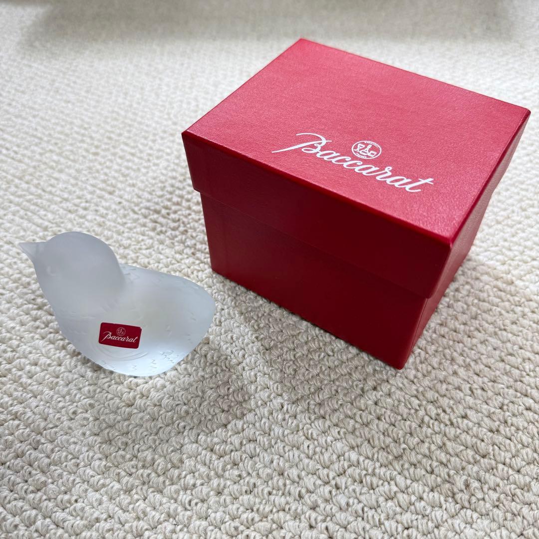 Baccarat ガラス製 鳥の置物 バカラ 鳥 バード フィギュリン ひよこ