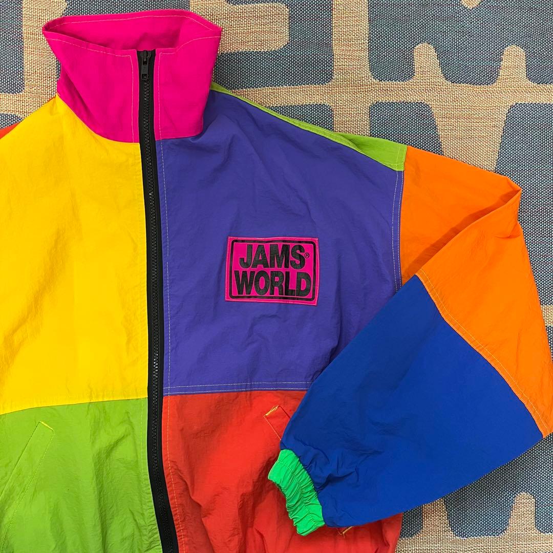 【美品】90s USA製 JAMS WORLD クレイジー ナイロンジャケット