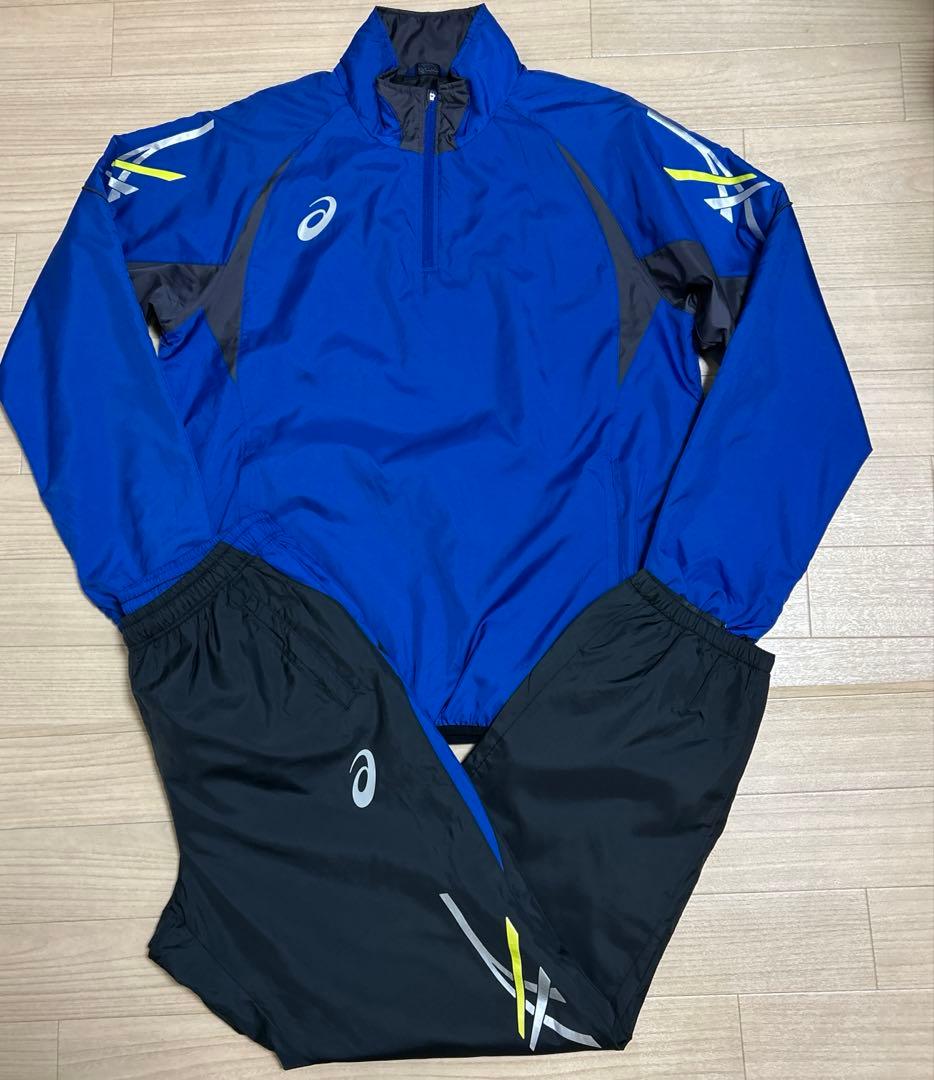 美品 アシックス 中綿 ウインドブレーカー 上下 セットアップ 冬用 Lサイズ