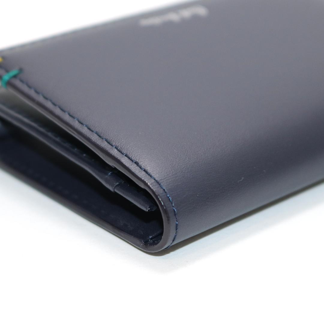 【未使用級】ポールスミス レザー 名刺入れ カードケース ネイビー BPS853