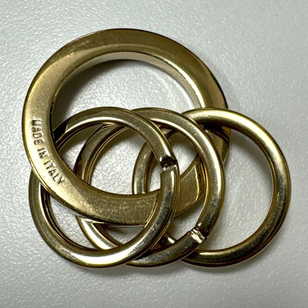 BVLGARI 3連キーリング　ブラック×ゴールド