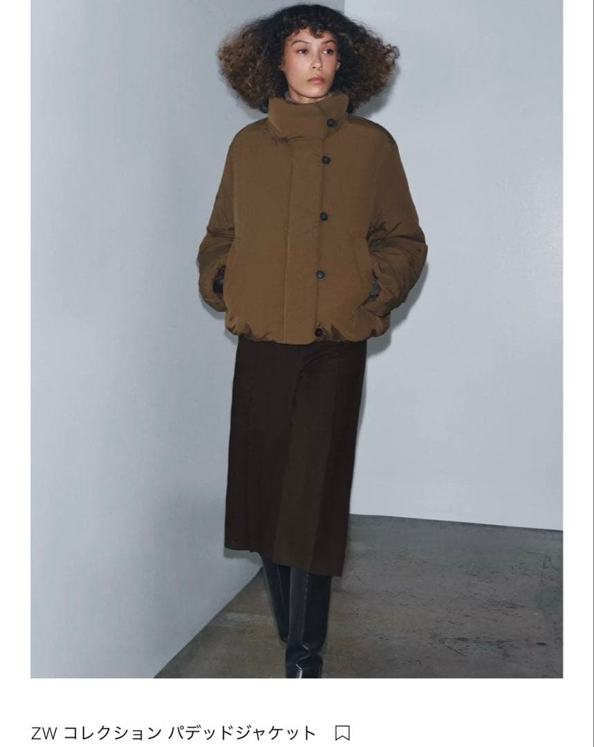 新品未使用　S ZARA ザラ ZW コレクション パデッドジャケット