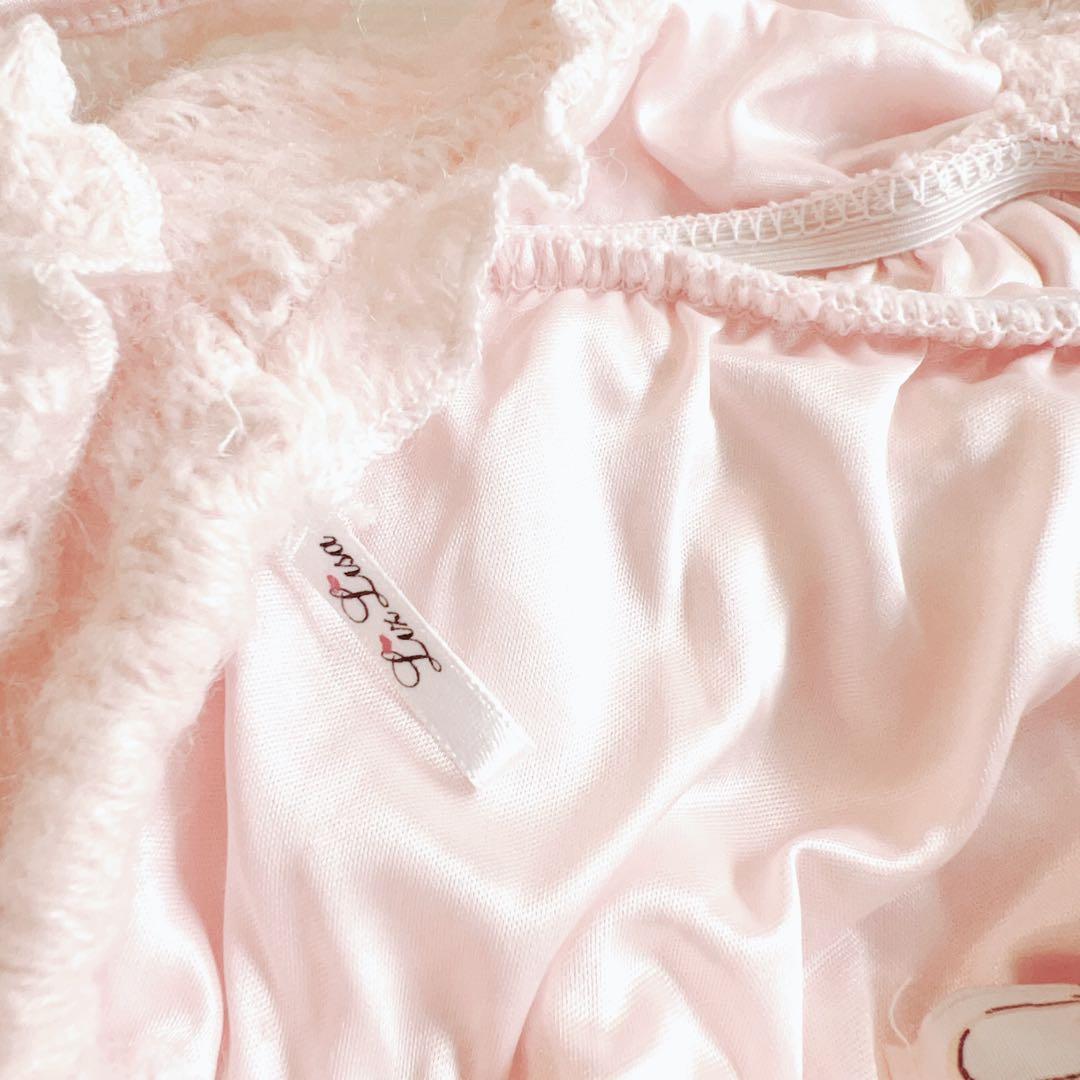 リズリサ コーラルピンク系 リボン フリルキャミソール