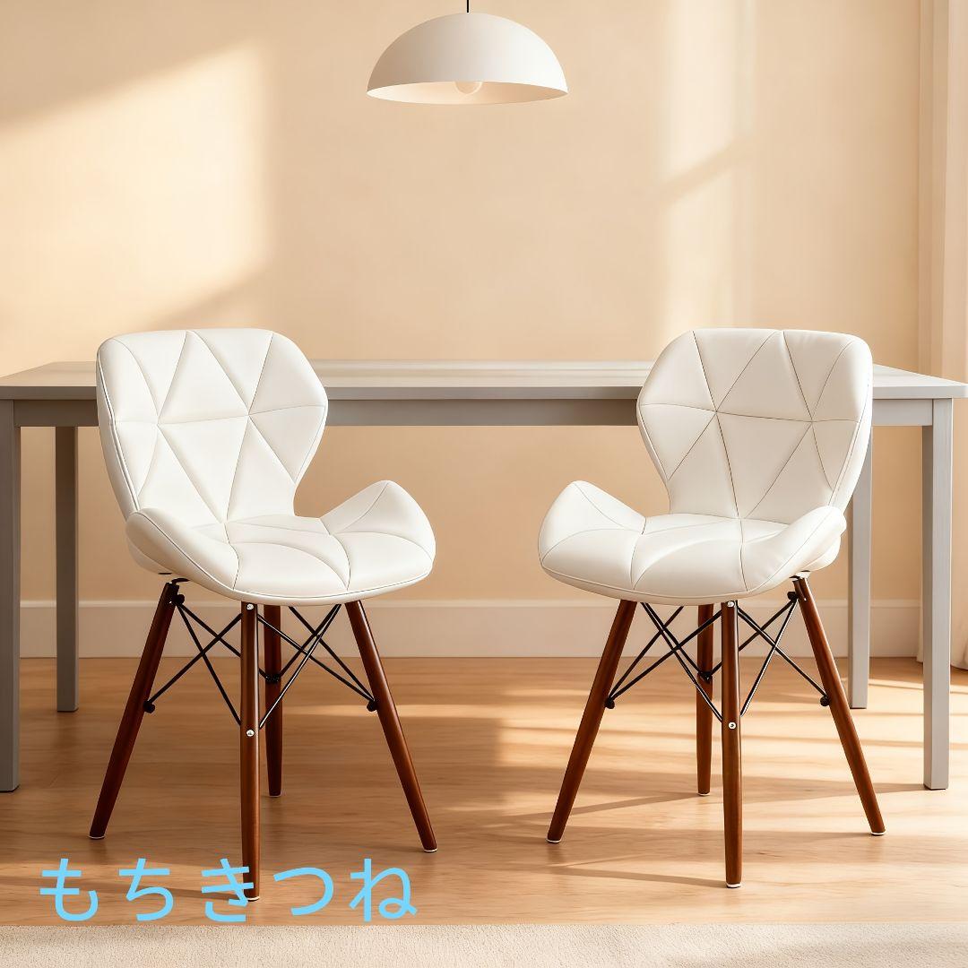 2 セット2脚セット ブラウン脚・黒色椅子