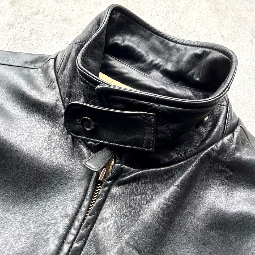 美品 90s Polo Ralph Lauren 刺繍ロゴ レザージャケット