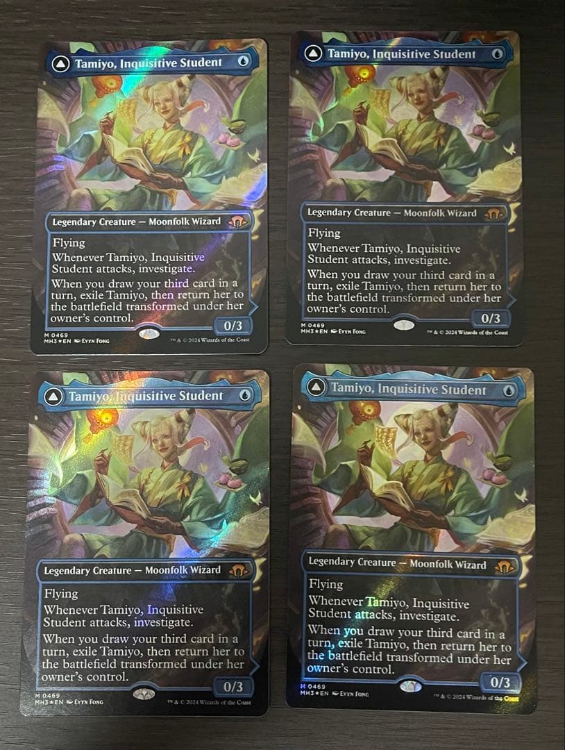 知りたがりの学徒、タミヨウ　英語　テクスチャー　foil 4枚セット