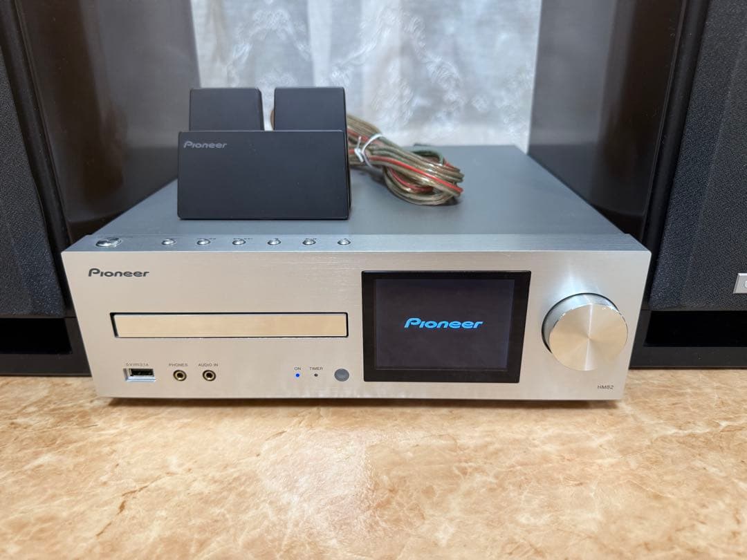 ★美品★Pioneer製ミニコンポ スピーカーがオシャレなウッド調 音響良好♪