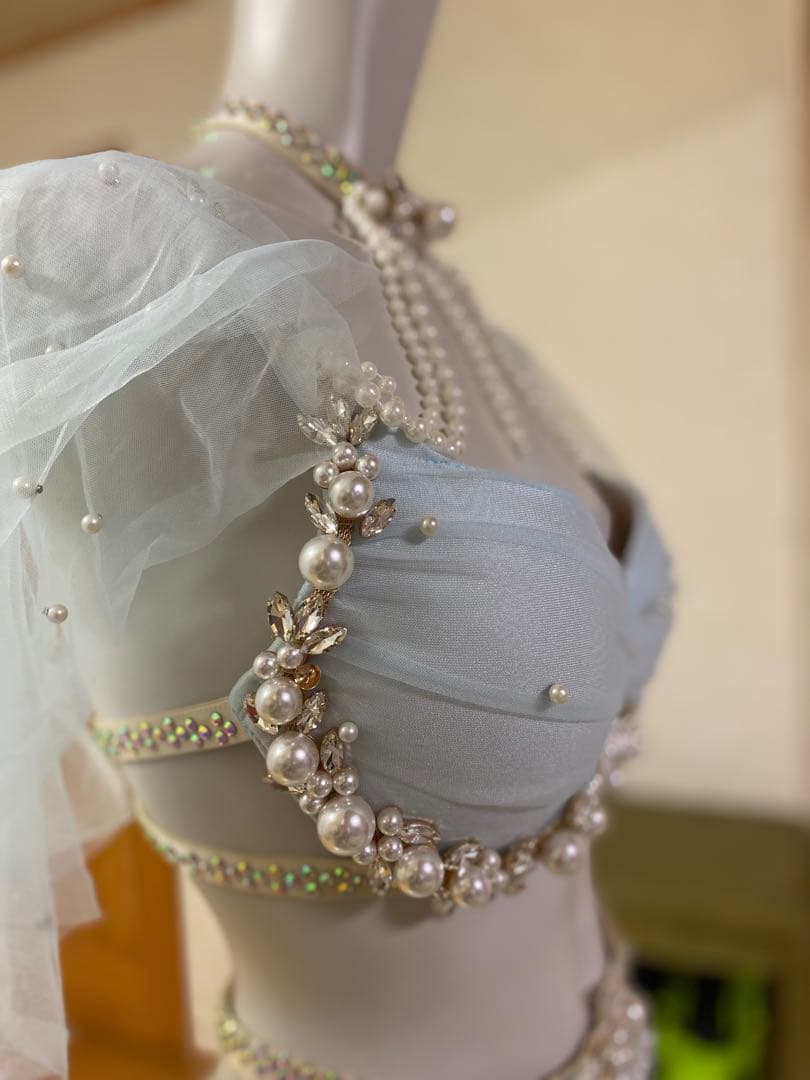 ベリーダンス セットアップ 水色