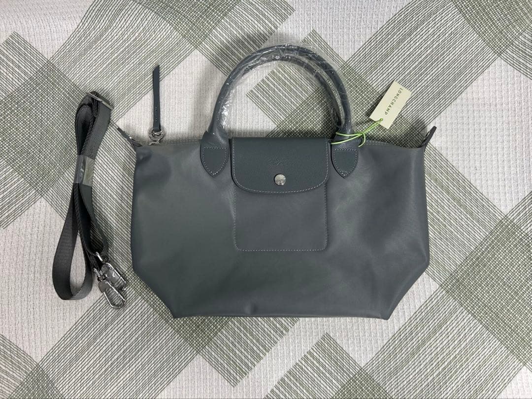 《LONGCHAMP》プリアージュ トップハンドバッグ　S/グレー