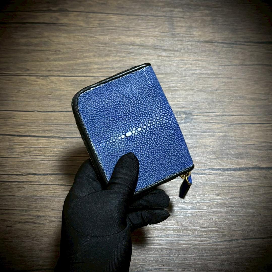 スティングレイ メンズ財布 ミニ財布 ガルーシャ 小銭入れ ネイビー 紺