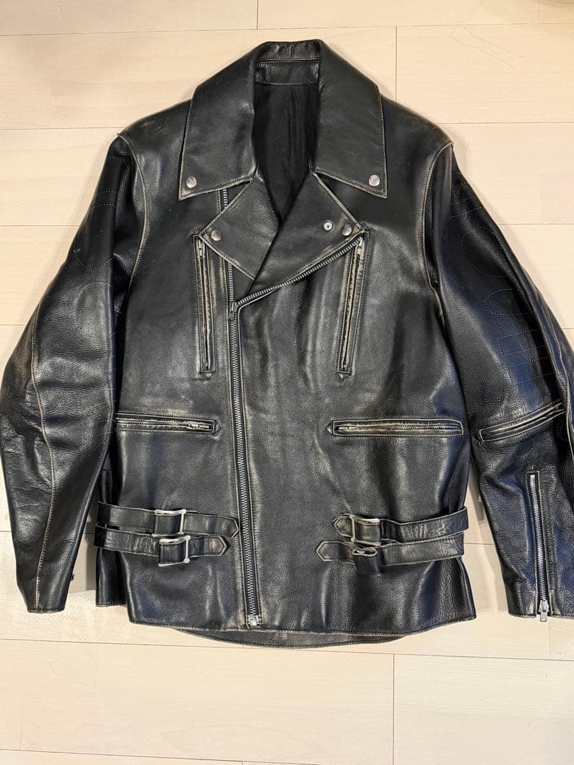 【美品】NUMBER（N）INE 02ss ライダースジャケット XL