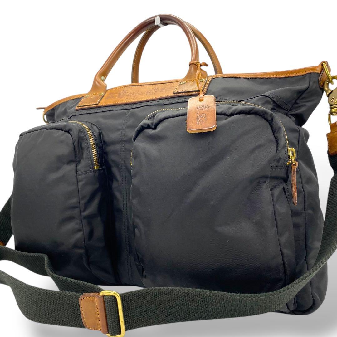 【美品】フェリージ ビジネズバッグ 2way ヘルメットバッグ A4収納