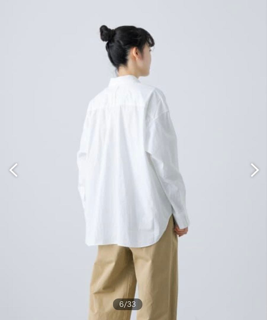 “かぐれ”コットンレギュラーシャツ・オフホワイト・未使用品