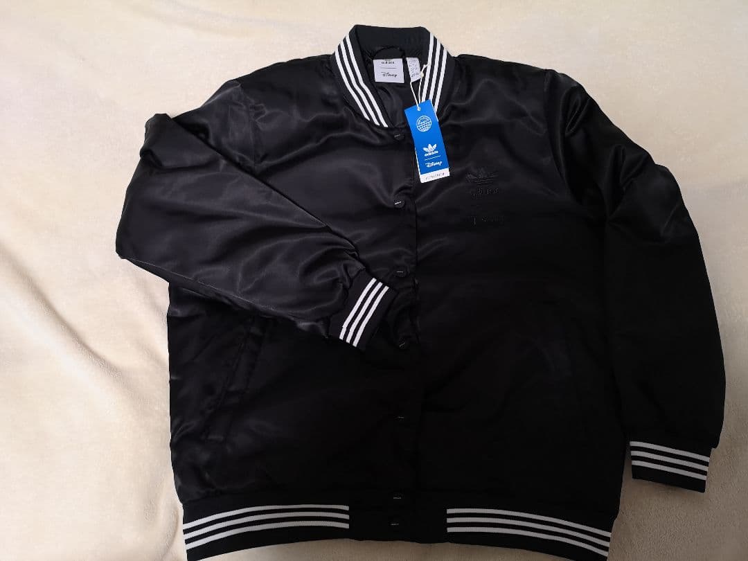 【新品】Bambi×adidas 黒★サテンボンバージャケット★中綿ジャケット