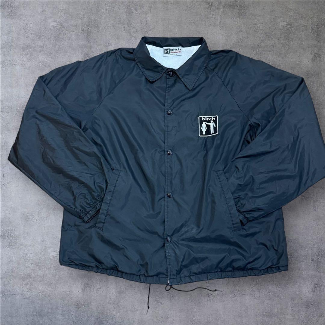 90s BitchSkateboards USA製　刺繍　拳銃ロゴ　ジャケット