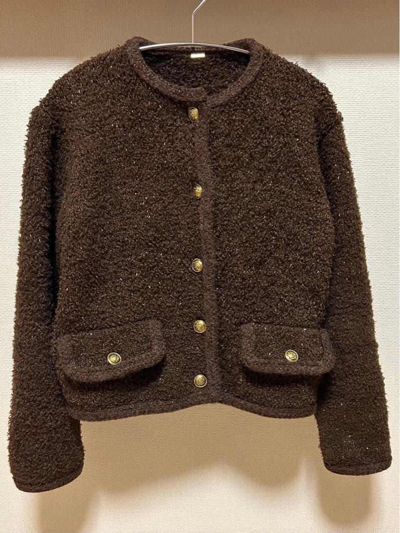✿*:・゜　ミラオーウェン 金釦テディラメニットジャケット