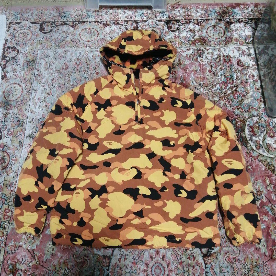 BAPE プルオーバージャケット オレンジ カモ 迷彩