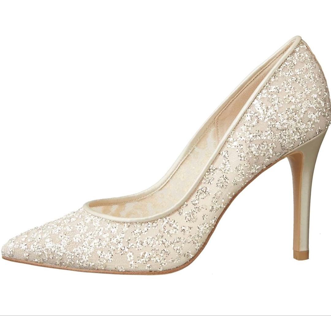 ダイアナ　ラメチュールパンプス　9cmヒール　22.5cm ブライダル