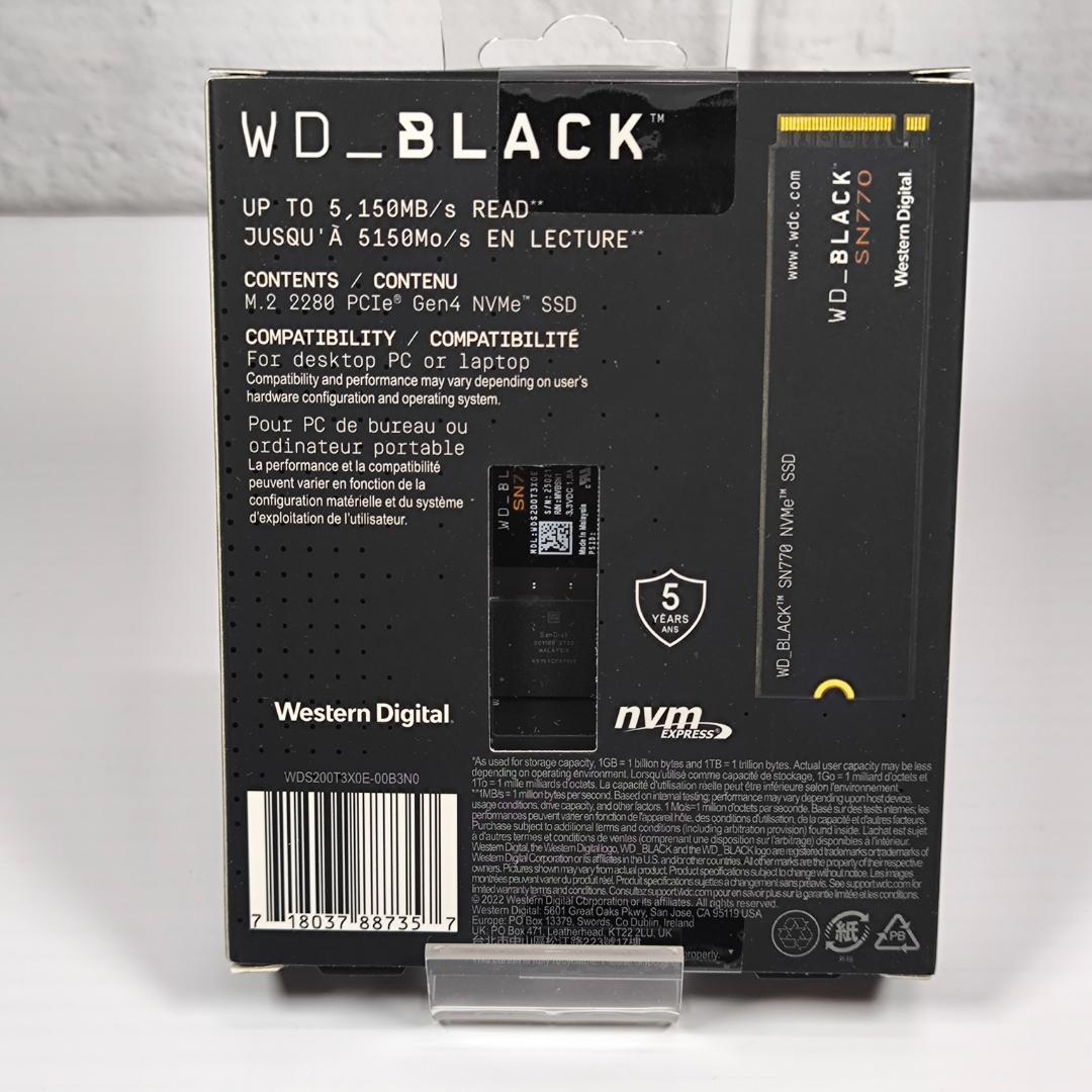 【新品・未開封】WDS200T3X0E WD_BLACK SN770