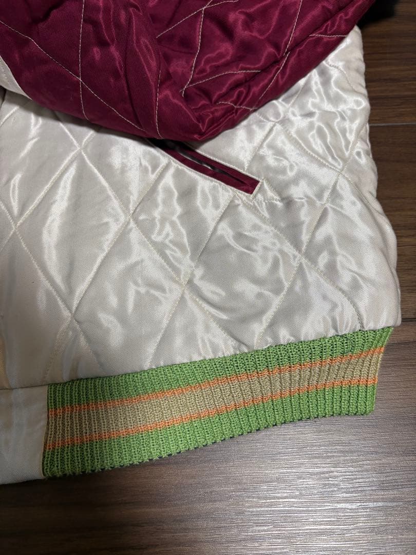 テーラー東洋 別珍 サテン スカジャン 青虎 TT12064 鷲 龍　富士山　L