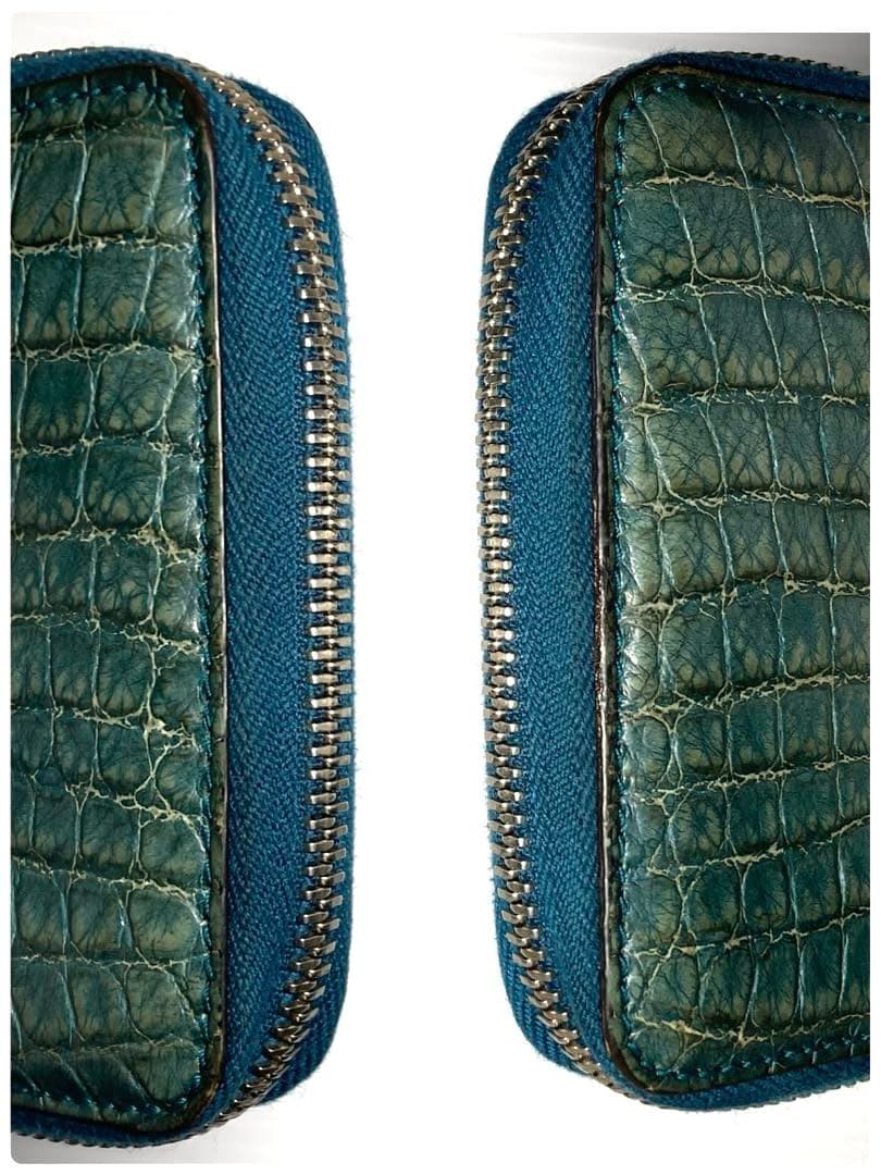 GUCCI グッチ　クロコ　ラウンドファスナー　ケース　カードケース　箱付