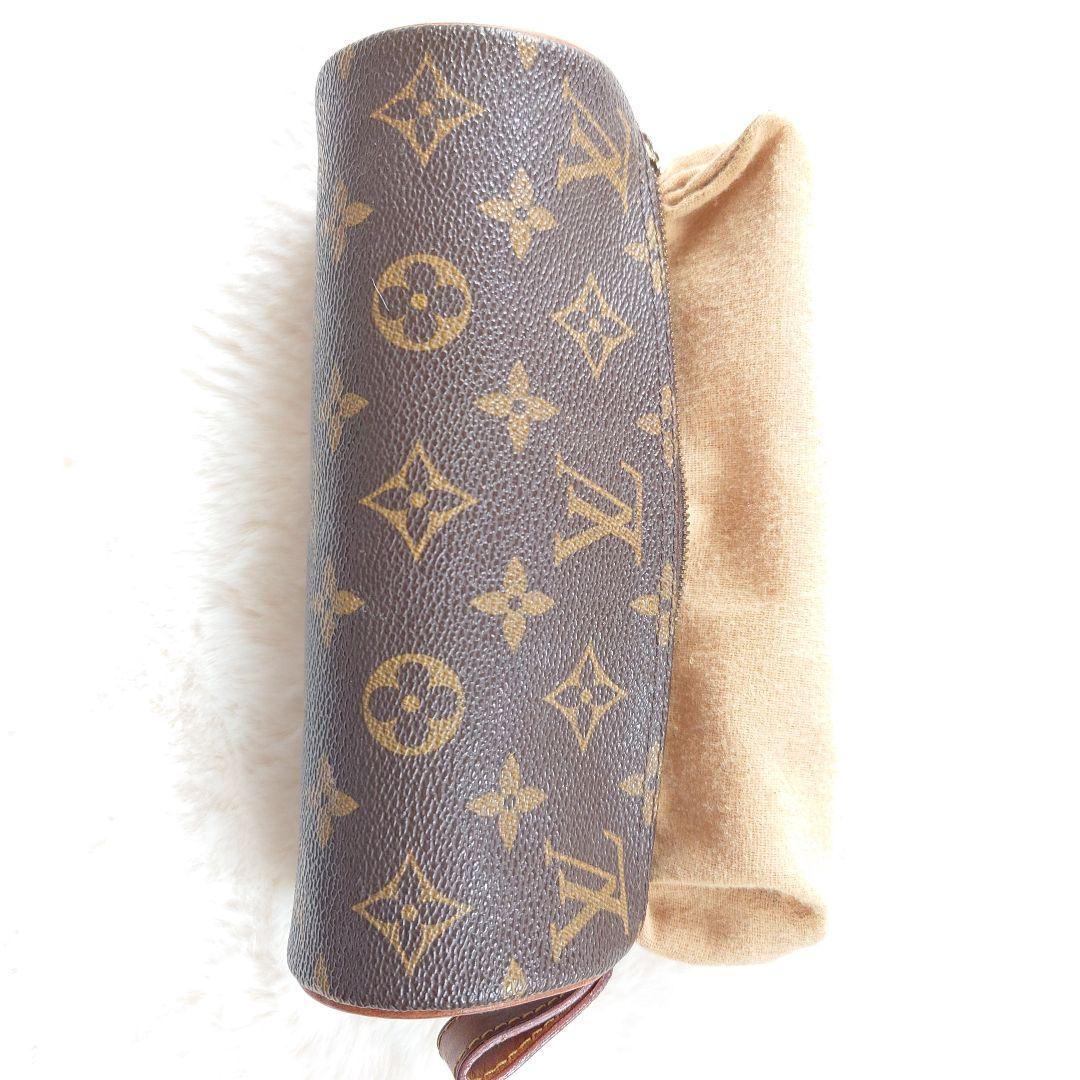 M*u様 正規品 ルイヴィトンモノグラム ロングポーチ ペンケ−ス丸型