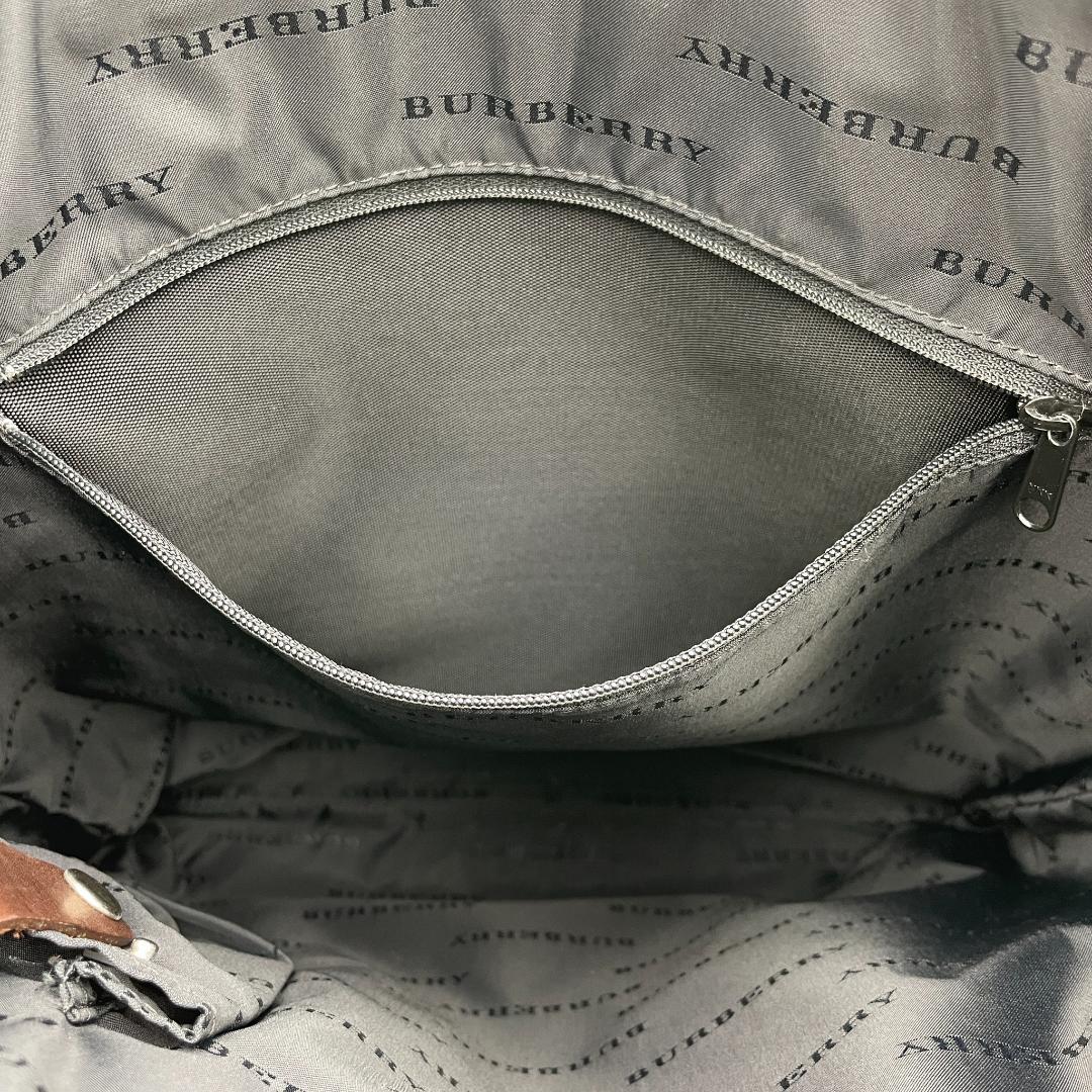 BURBERRY トートバッグ キャンバス レザー ノバチェック ロゴプレート