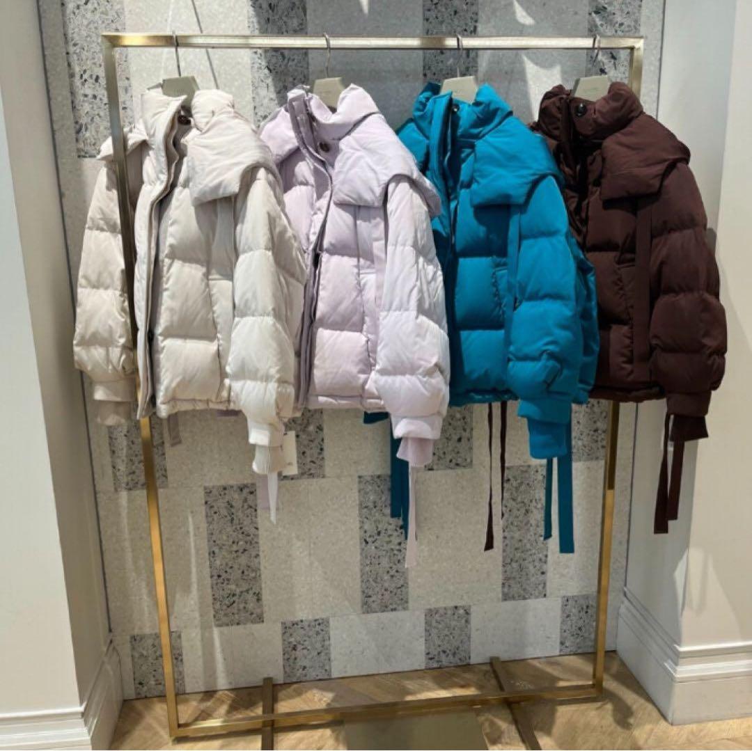 完売品 SNIDEL ショート丈ダウンジャケット アイボリー