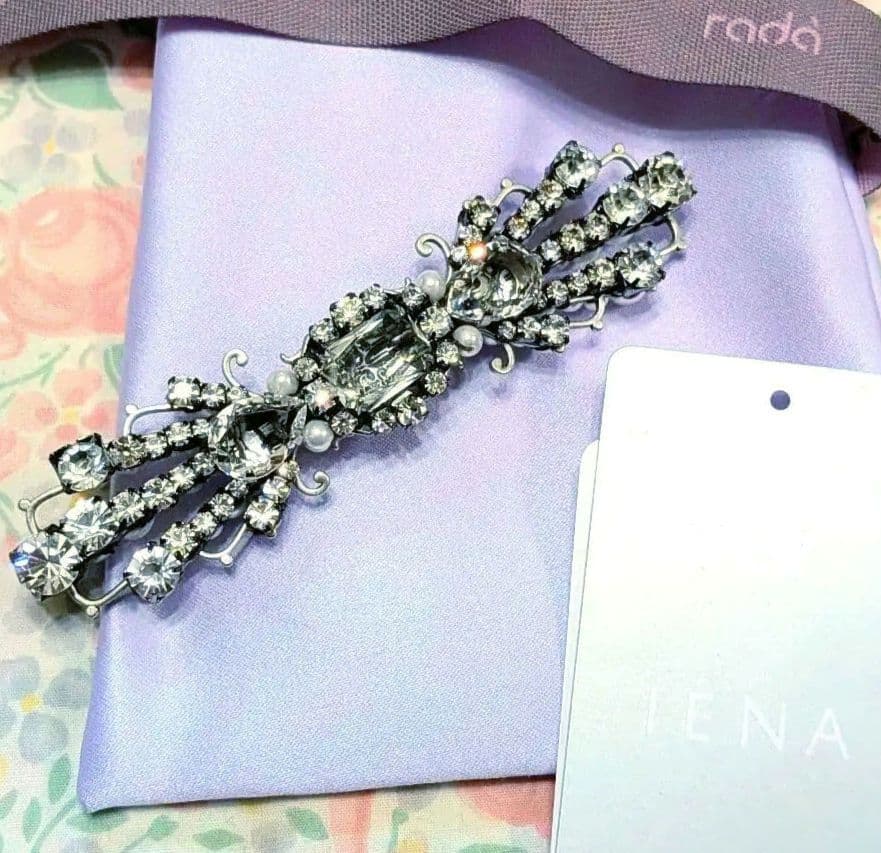 イエナ　RADA　ビジューロングブローチ パール 美品