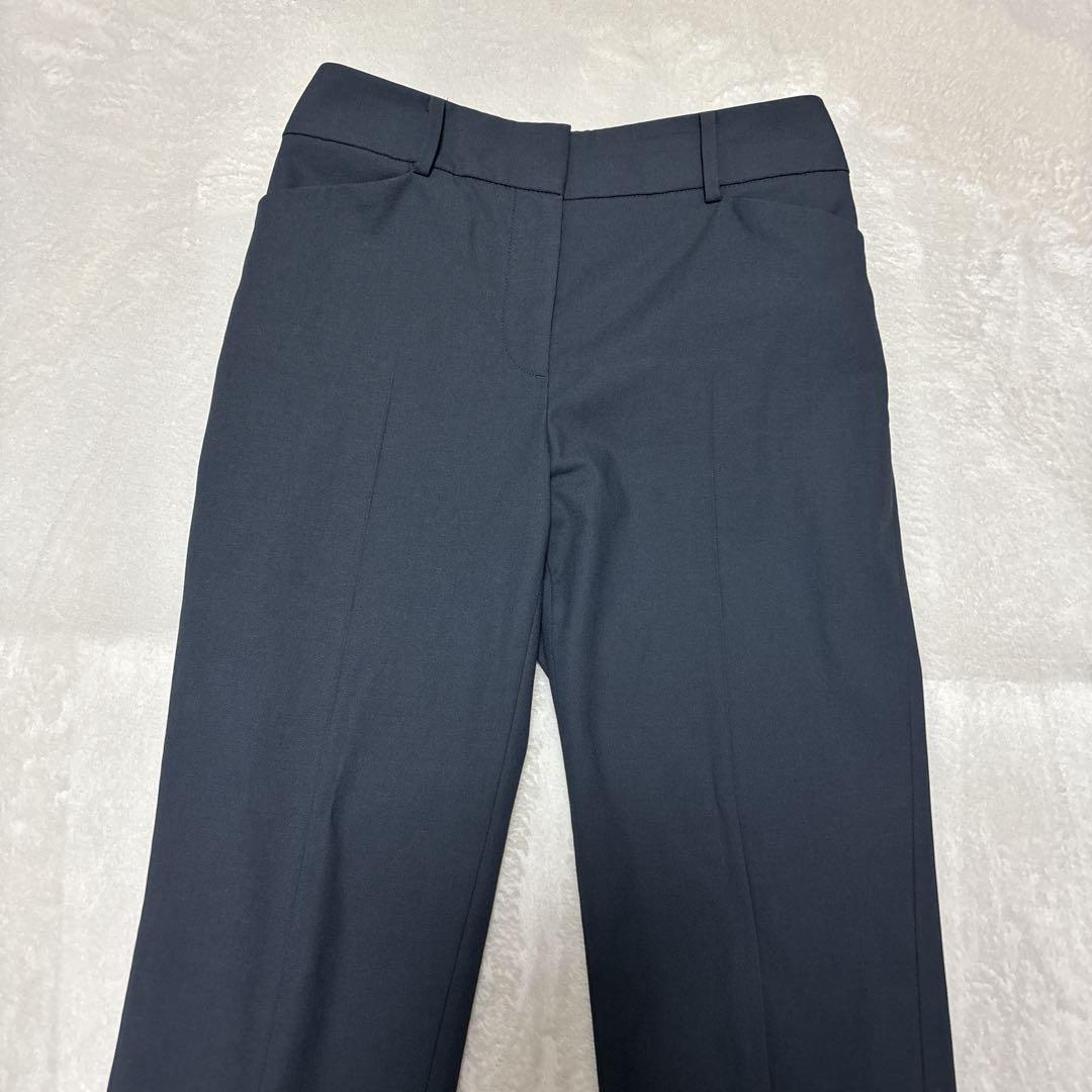 プラステ　セットアップ　ダブル　紺ブレ　金ボタン　リネン混　ネイビー　S