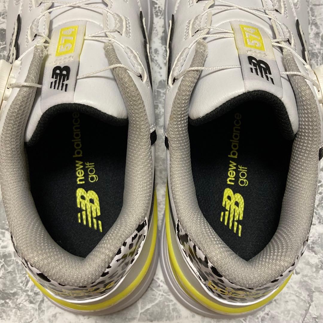 【極美品】ニューバランス ゴルフ ボアダイヤル レザー ホワイト 23.5