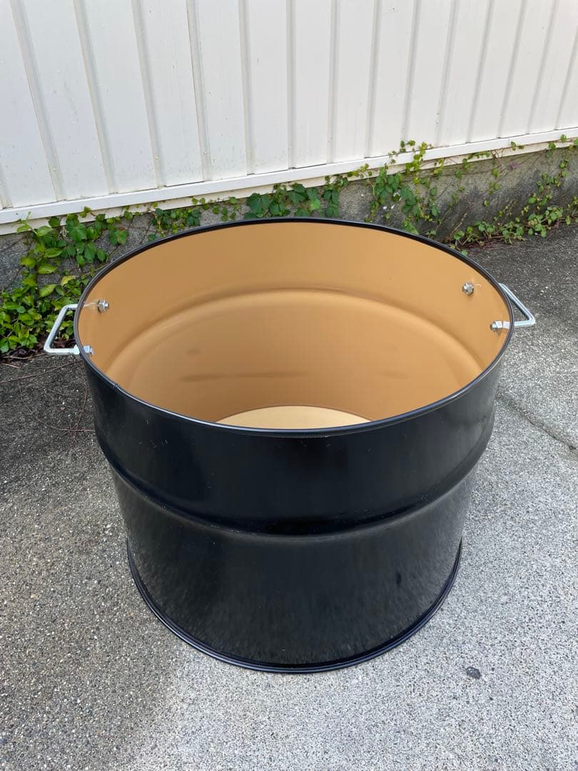 まるこ☆ドラム缶 プランター 半切り 持ち手付き