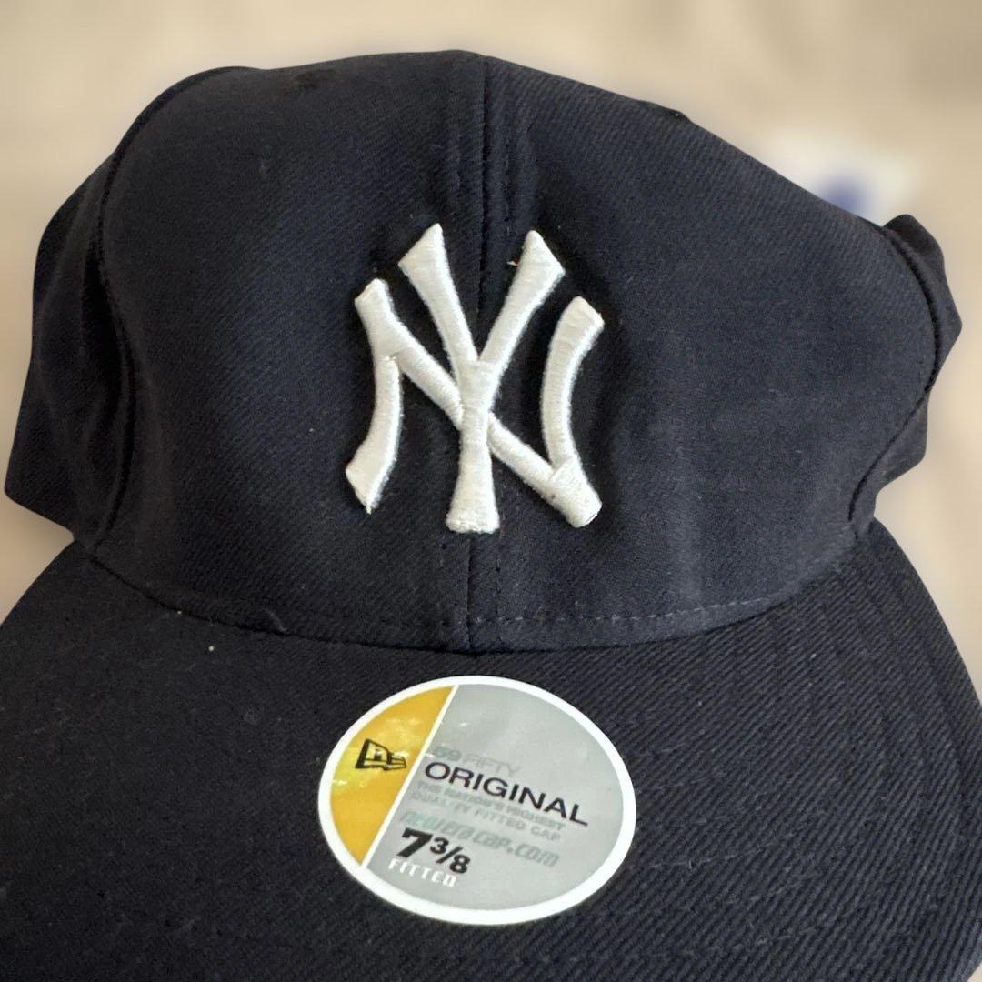 【デッドストック】90s USA製 ニューエラ ヤンキース キャップ 7 3/8