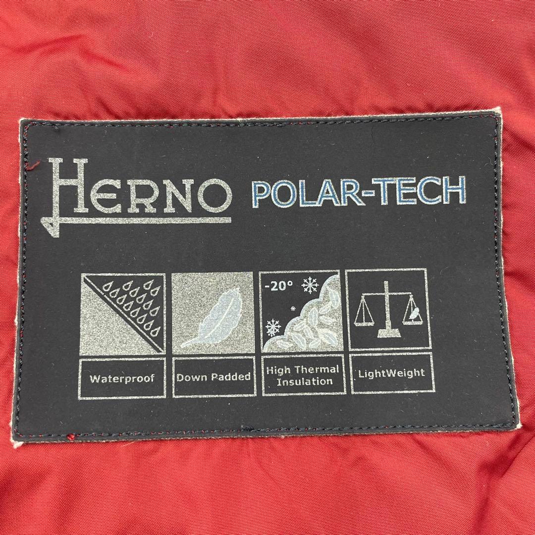 【美品】 ヘルノ ポーラテック ダウンジャケット ニット切替 L 40
