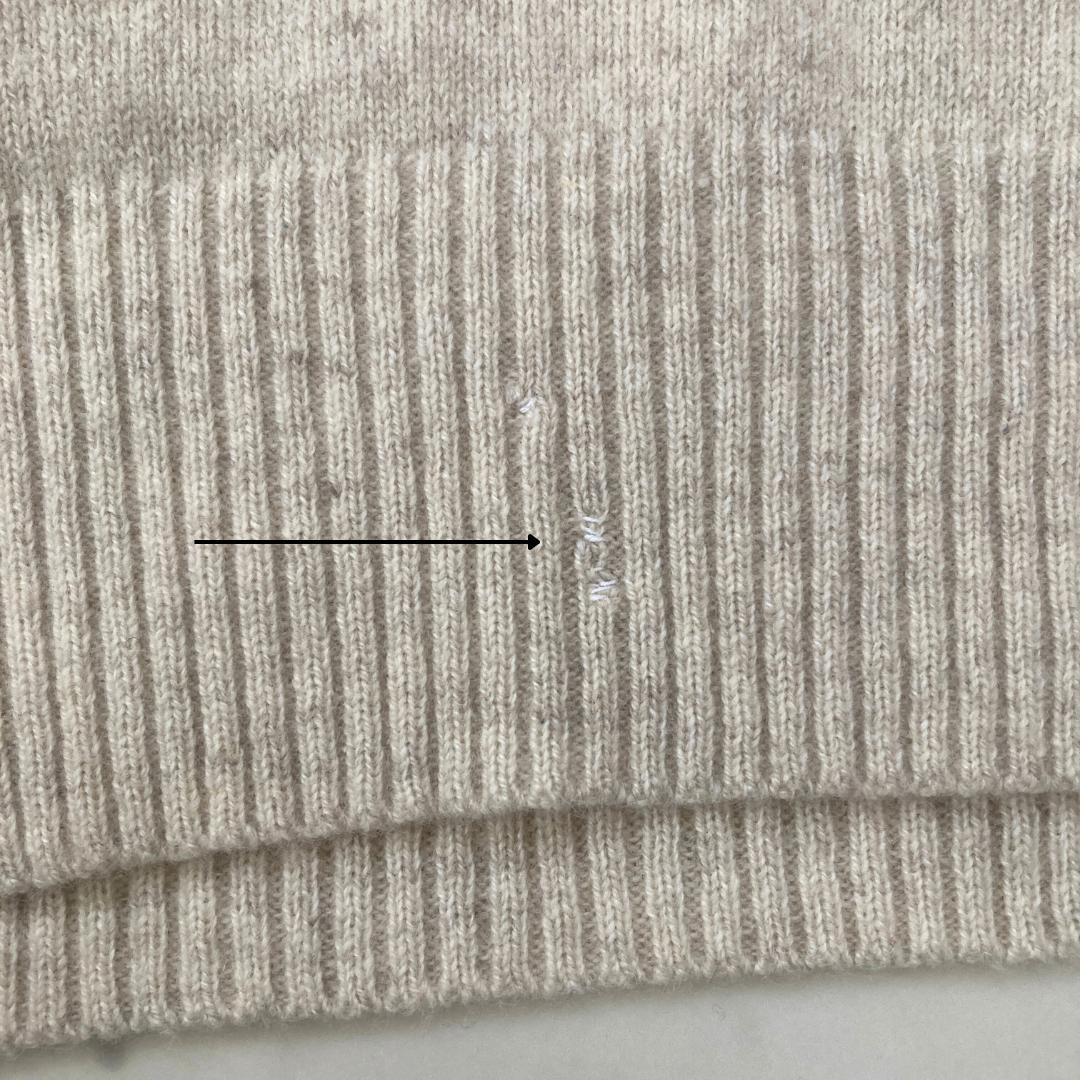 マーガレットハウエル　ウールカシミヤ襟付きニット　M ベージュ