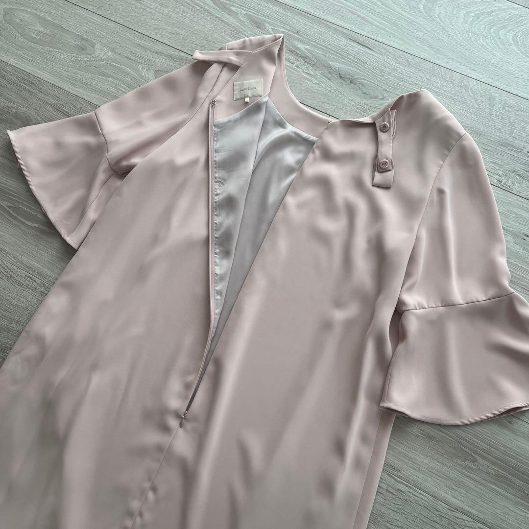 【ローズティアラ】ワンピース　リボン　フレア　ピンク