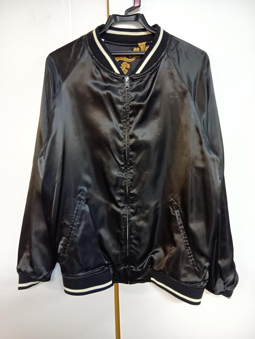 LIN　スカジャン　リバーシブル　L　猫