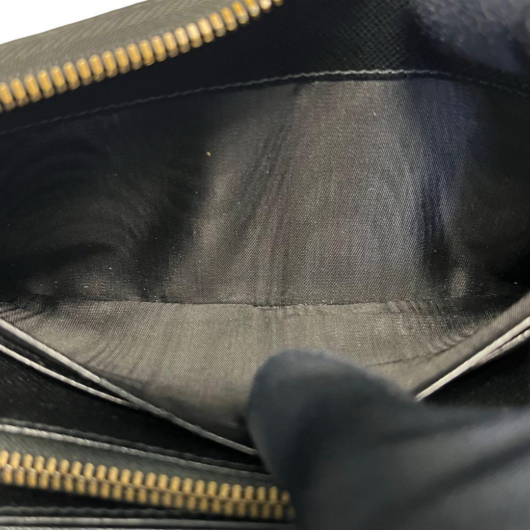 希少✨プラダ 長財布 ラウンドファスナー サフィアーノ レザー ブラック