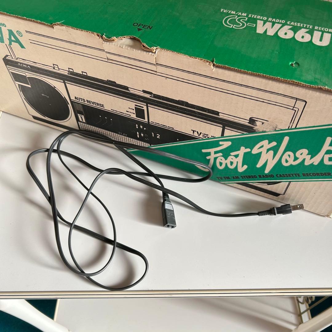 【元箱つき】ラジカセ AIWA アイワ 赤