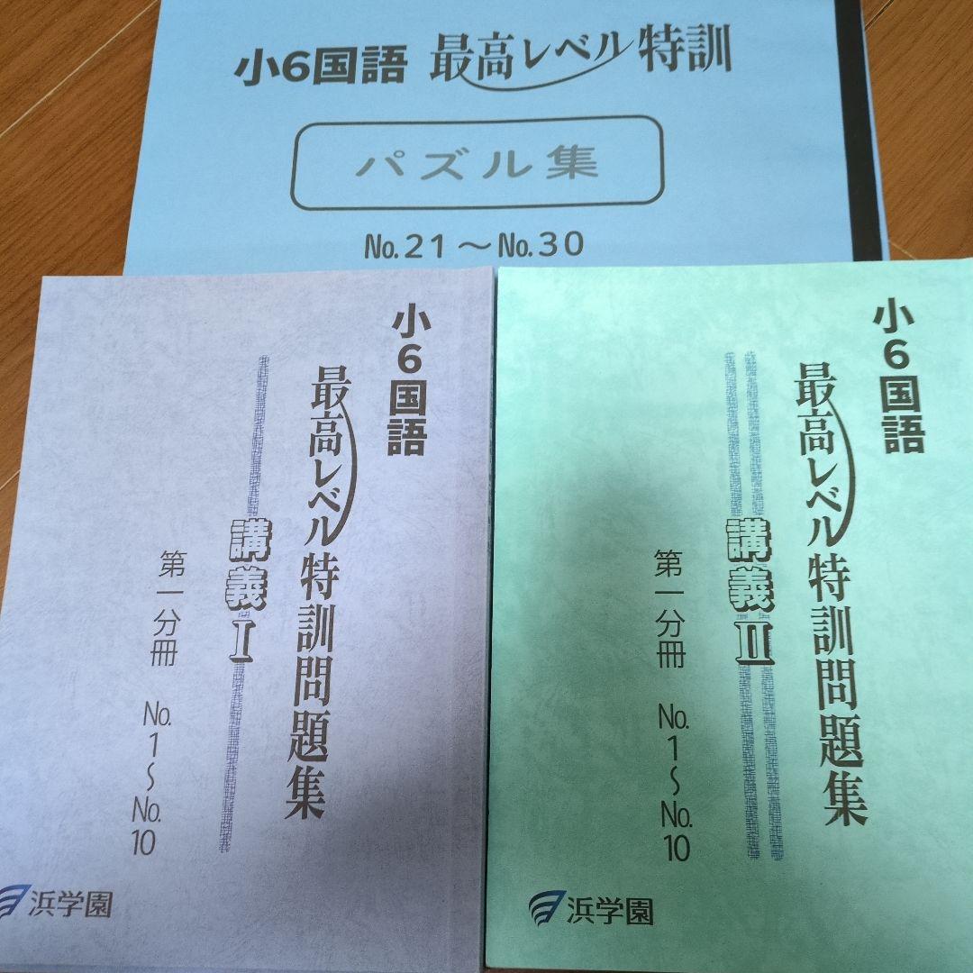 小6　国語 最高レベル特訓　浜学園　フルセット