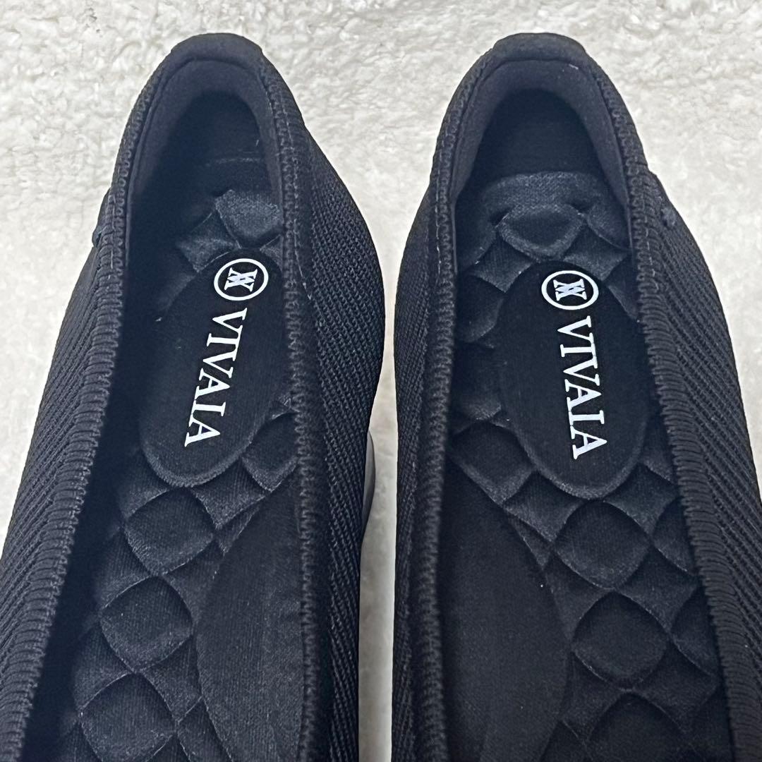 【VIVAIA】パンプス ブラック スクエアトゥ チャンキーヒール