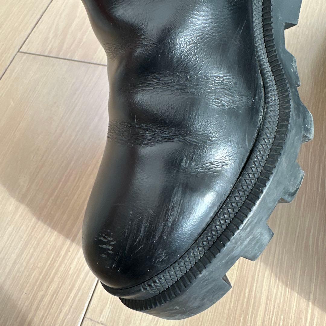 GUCCI GGマーモント　レザー　サイドゴア　ビジュー　22.5cm