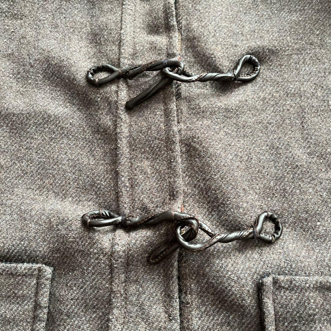 MAURIZIO PECORARO ウール混 チェック切り替え ダッフルコート