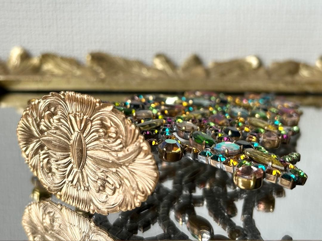 チェコガラス/ガラスツリー/カラフル/卓上ツリー/クリスマス/ラインストーン