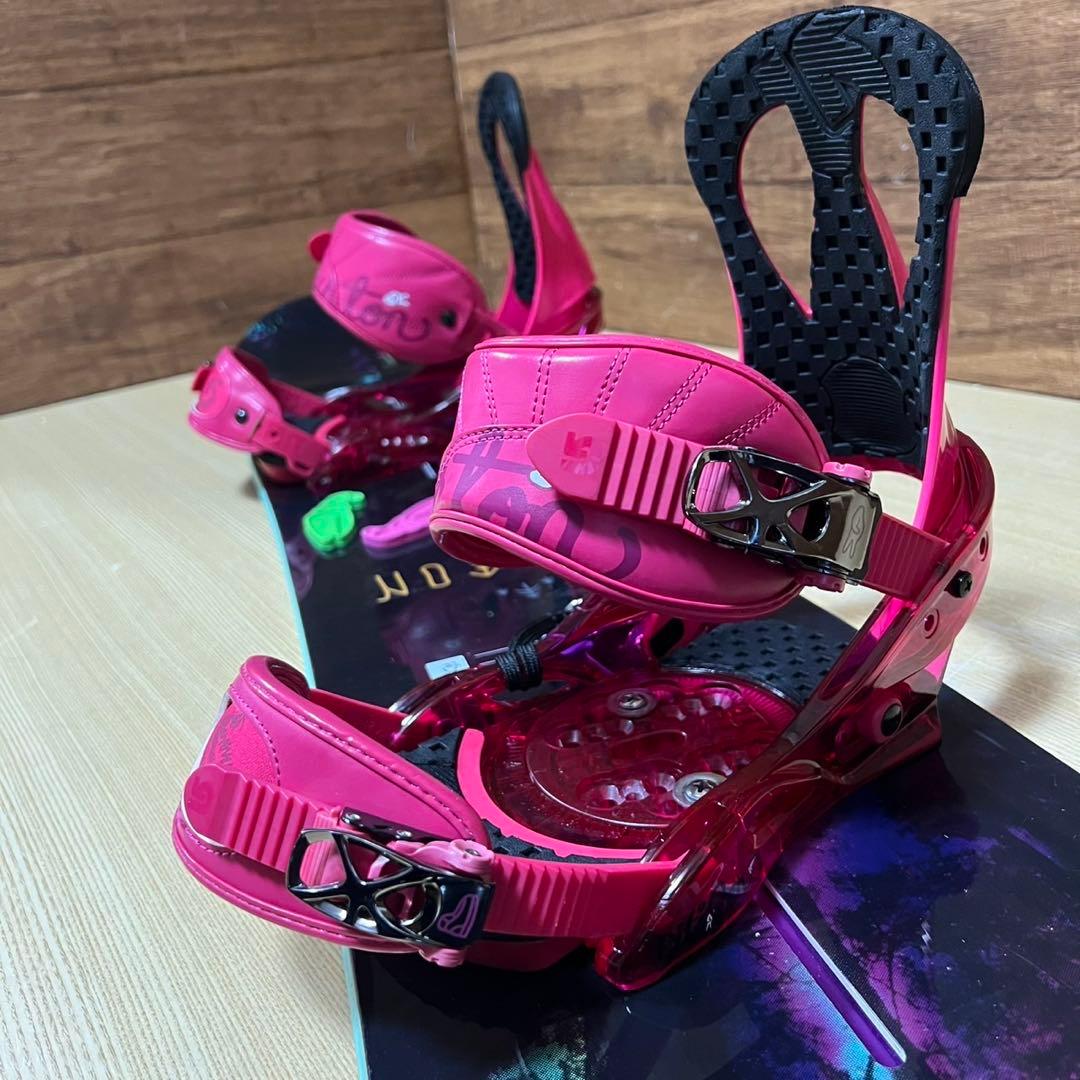 美品　BURTON フライングＶ　レディース　スノーボード5点セット　ブーツ無し