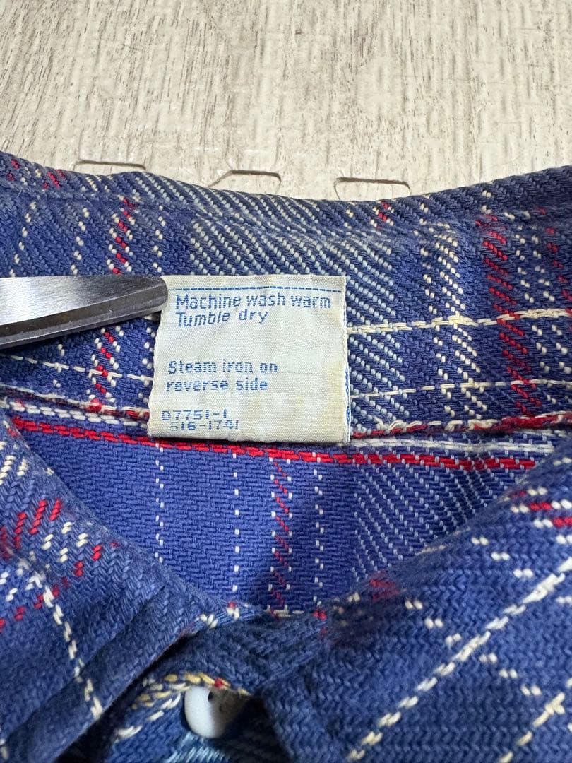 70s ビッグマック ビンテージ 長袖 チェック柄 ヘビー ネルシャツ XL