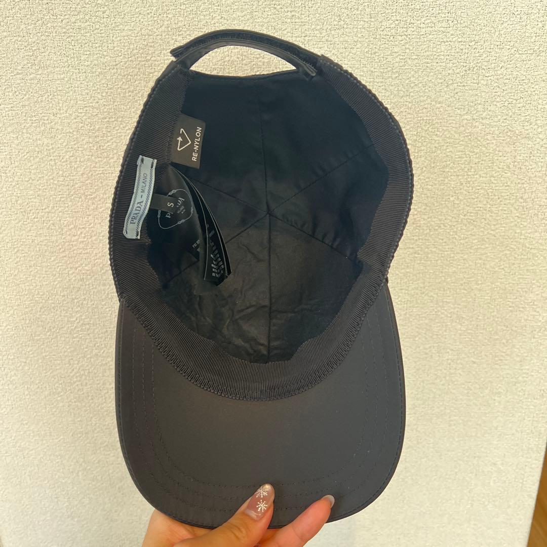 【美品】PRADA Re-Nylon ロゴキャップ