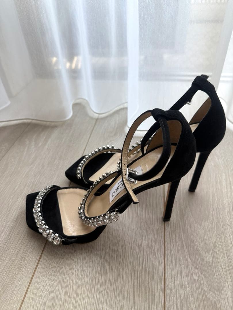 JIMMY CHOO 38 パンプス ハイヒール ビジュ